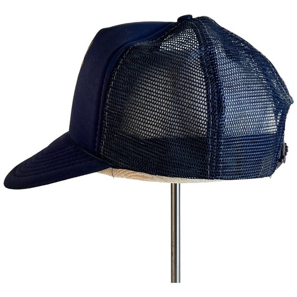 Vintage Speedy Alka Seltzer Hat Snapback Mesh Foam Logo Mascot Trucker Blue - Picture 5 of 11